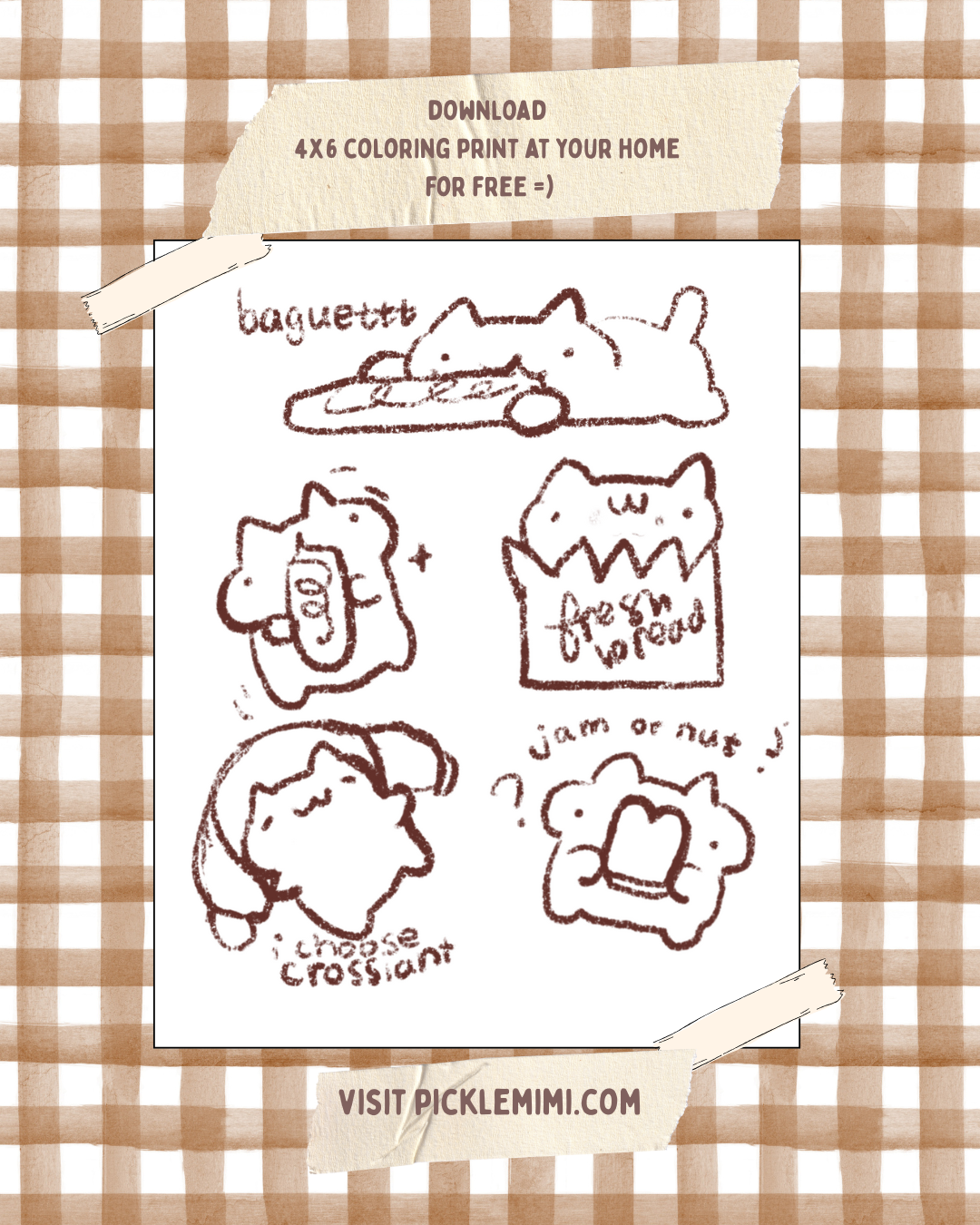Bread Cat Art Print -Free Download