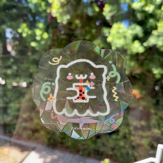Boba Ghost Kitty Sun-Catcher Window Cling