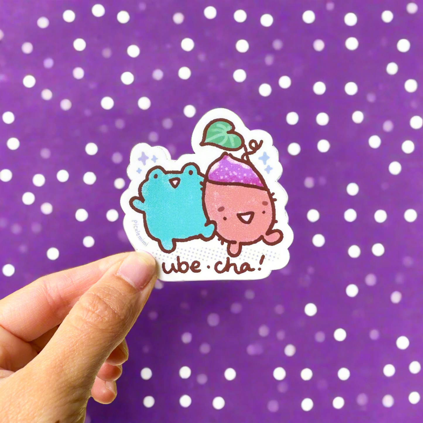 Ube Frog Vinyl Sticker