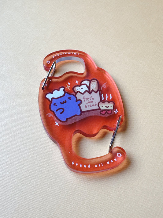 Bread Bakery Cat Carabiner Clips