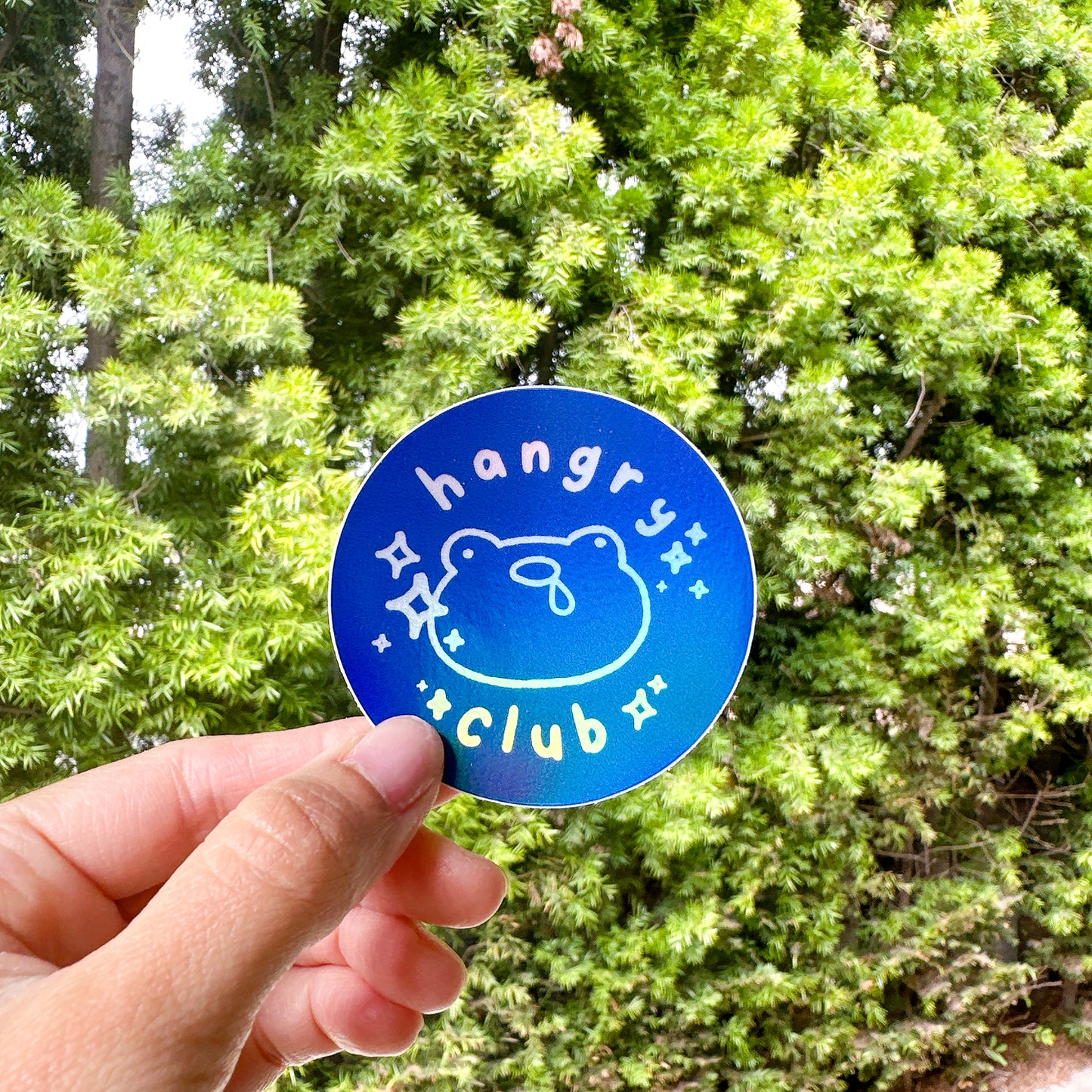 Hangry Club Frog Vinyl Sticker