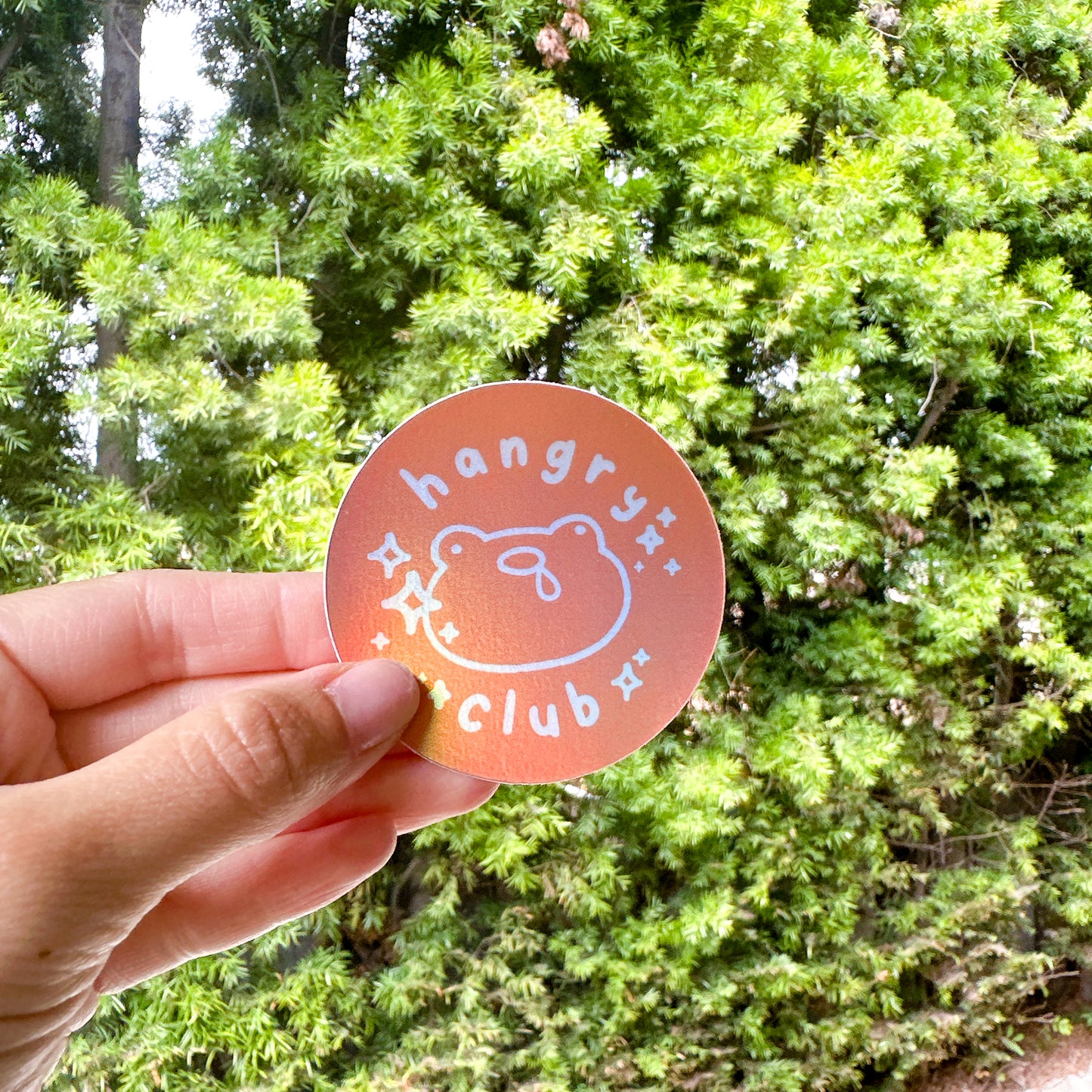 Hangry Club Frog Vinyl Sticker