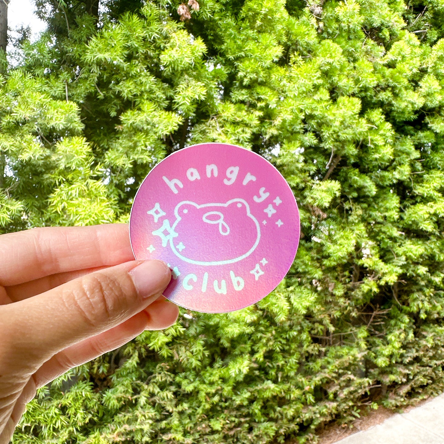 Hangry Club Frog Vinyl Sticker