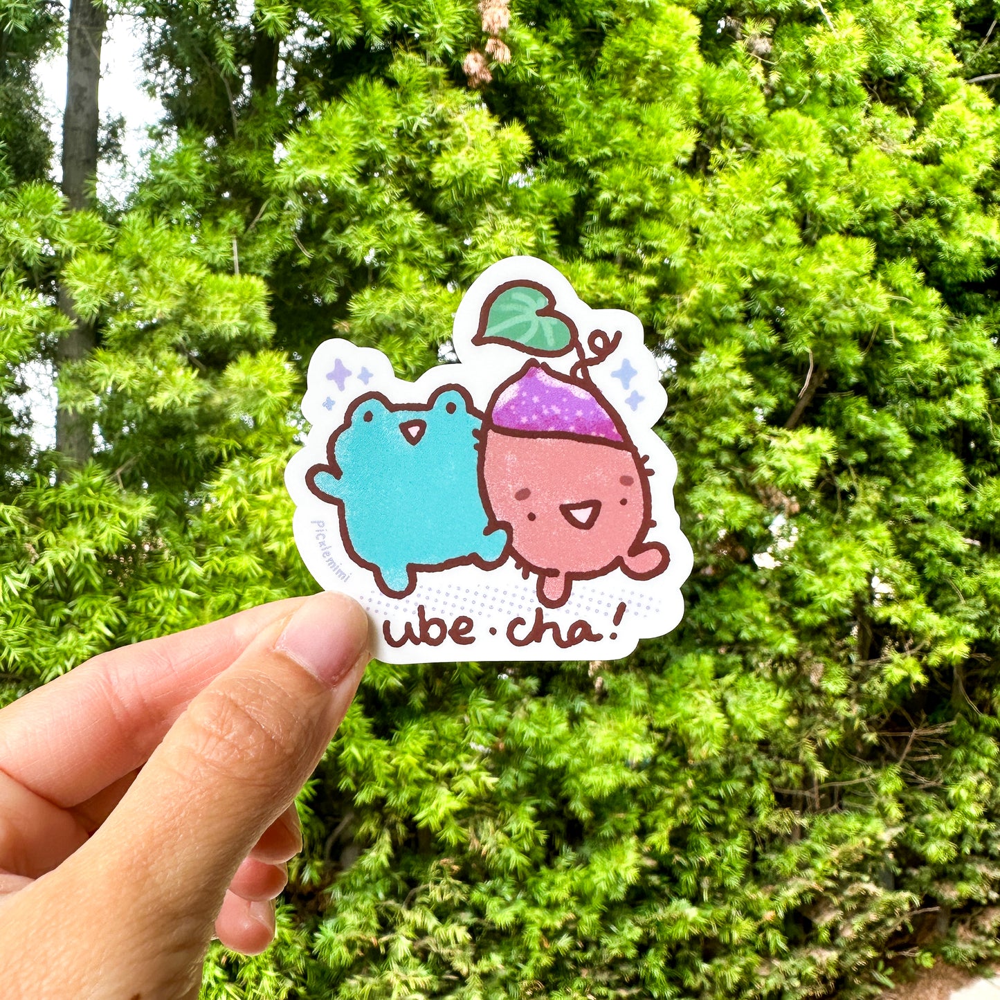 Ube Frog Vinyl Sticker