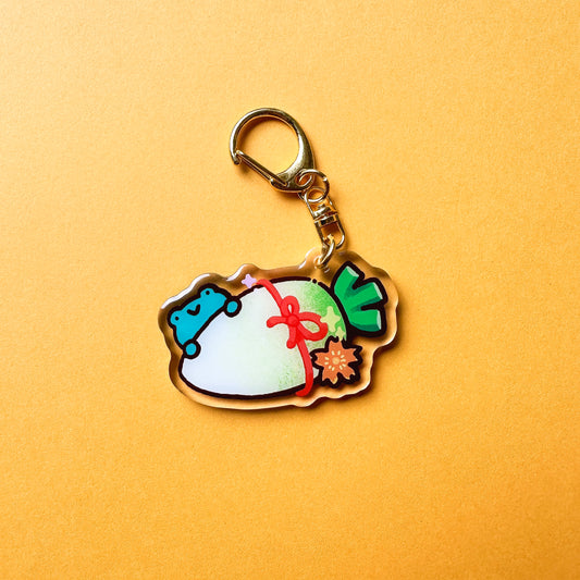 Daikon Radish Frog Acrylic Keychain