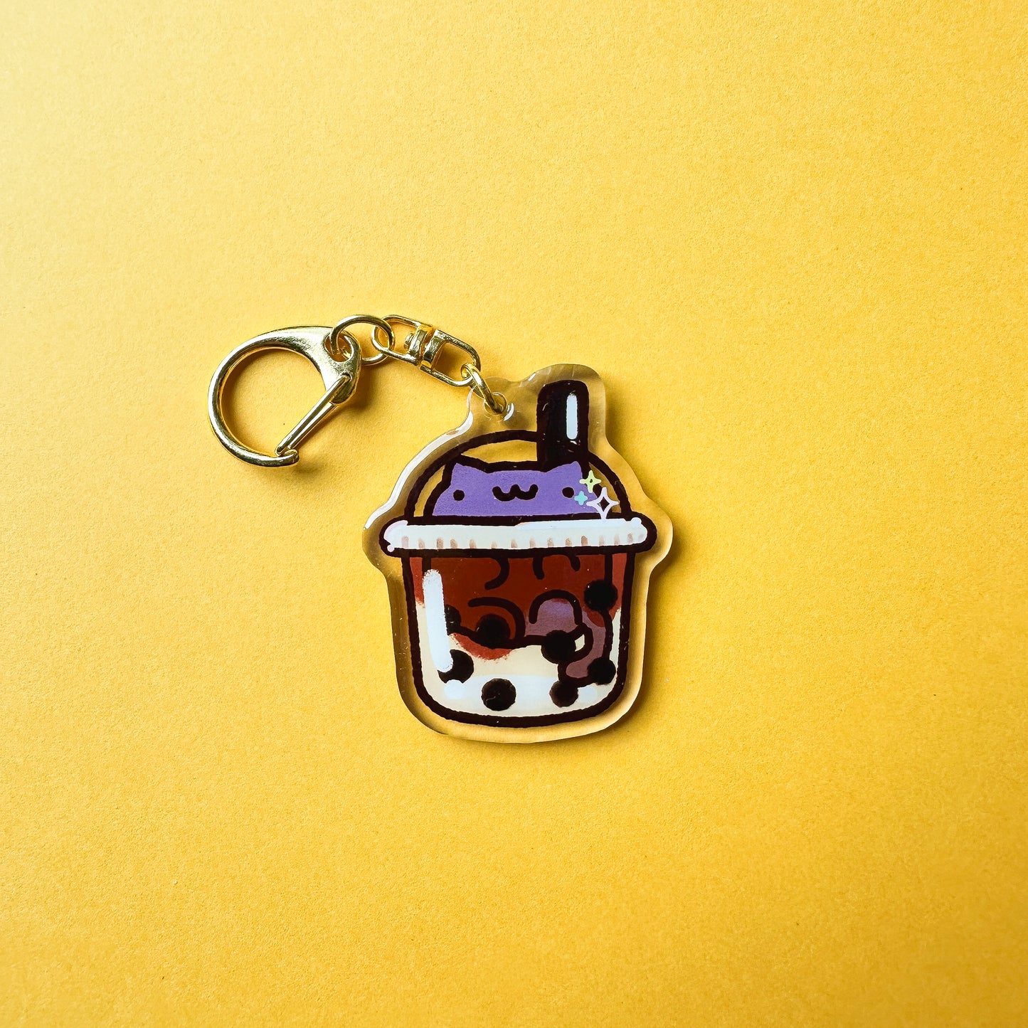 Cat Boba Acrylic Keychain