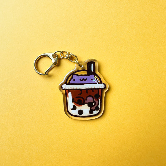 Cat Boba Acrylic Keychain