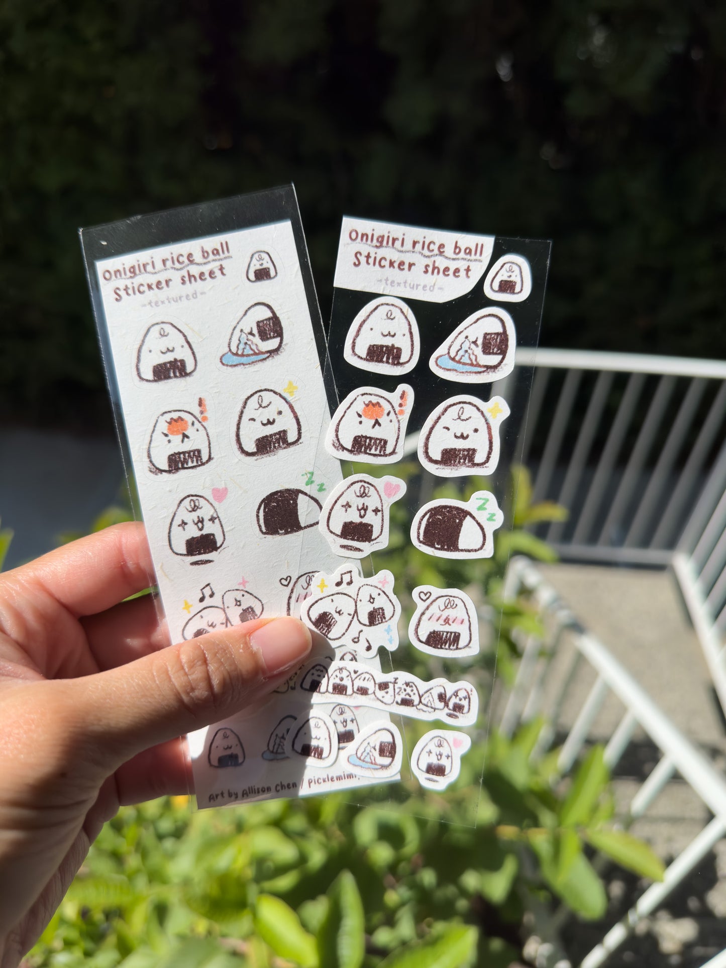 Riceball Onigiri Mini Sticker Sheet- Textured
