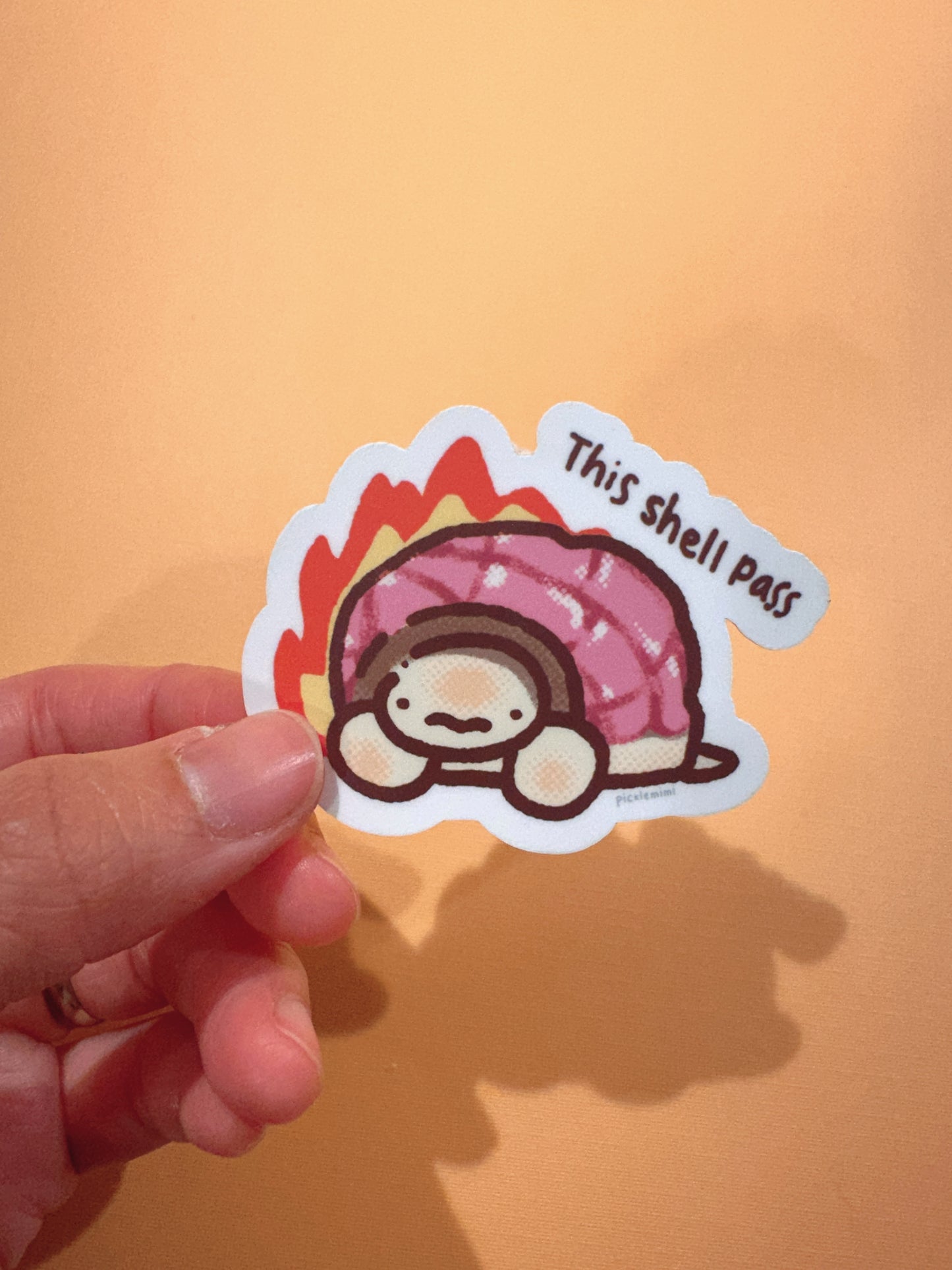 It Shell Pass Turtle Bread Vinyl Sticker
