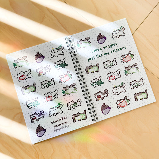 Veggie Cat Resuable Stickerbook