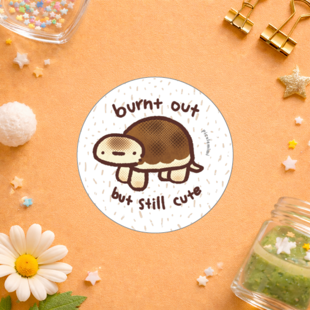 Burnt Out Turtle Bread Vinyl Sticker