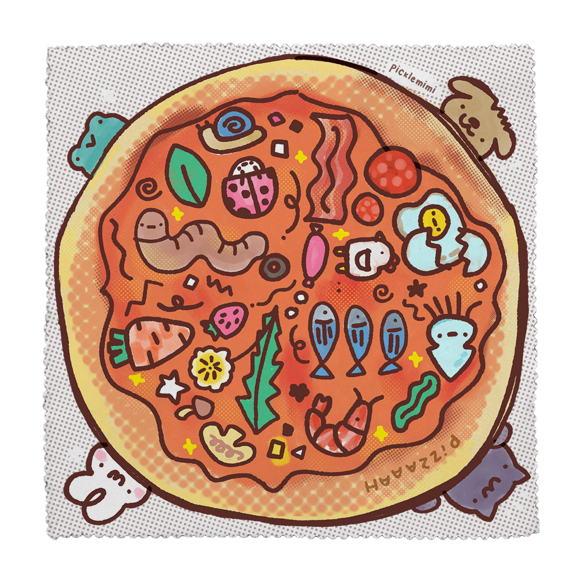 Pizza Microfiber Cloth
