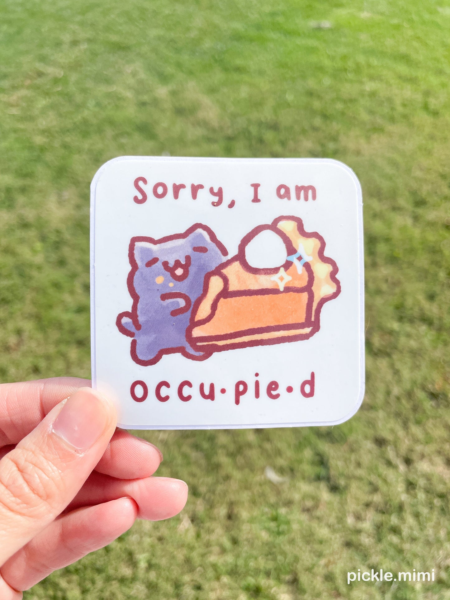 Pumpkin Pie Cat Vinyl Sticker