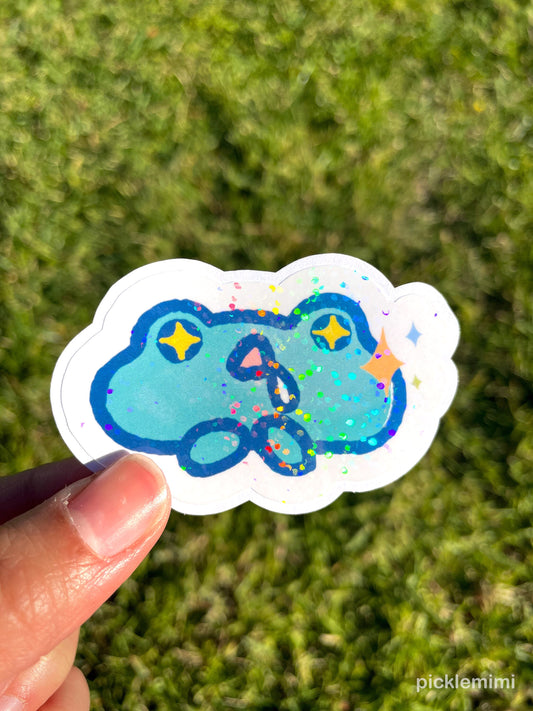 Foodie Frog Vinyl Sticker