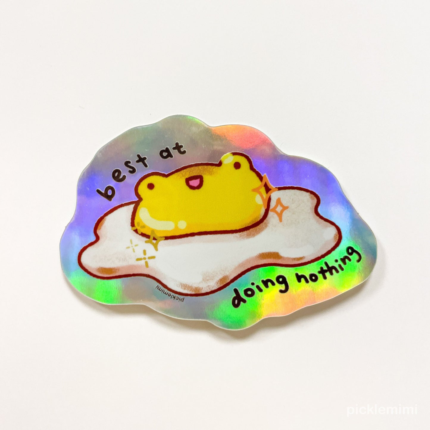 Doing Nothing Egg Vinyl Sticker