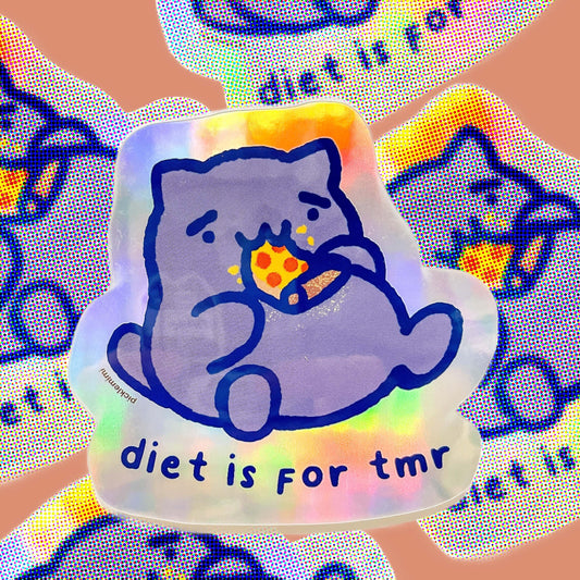 Diet is tmr Cat Vinyl Sticker