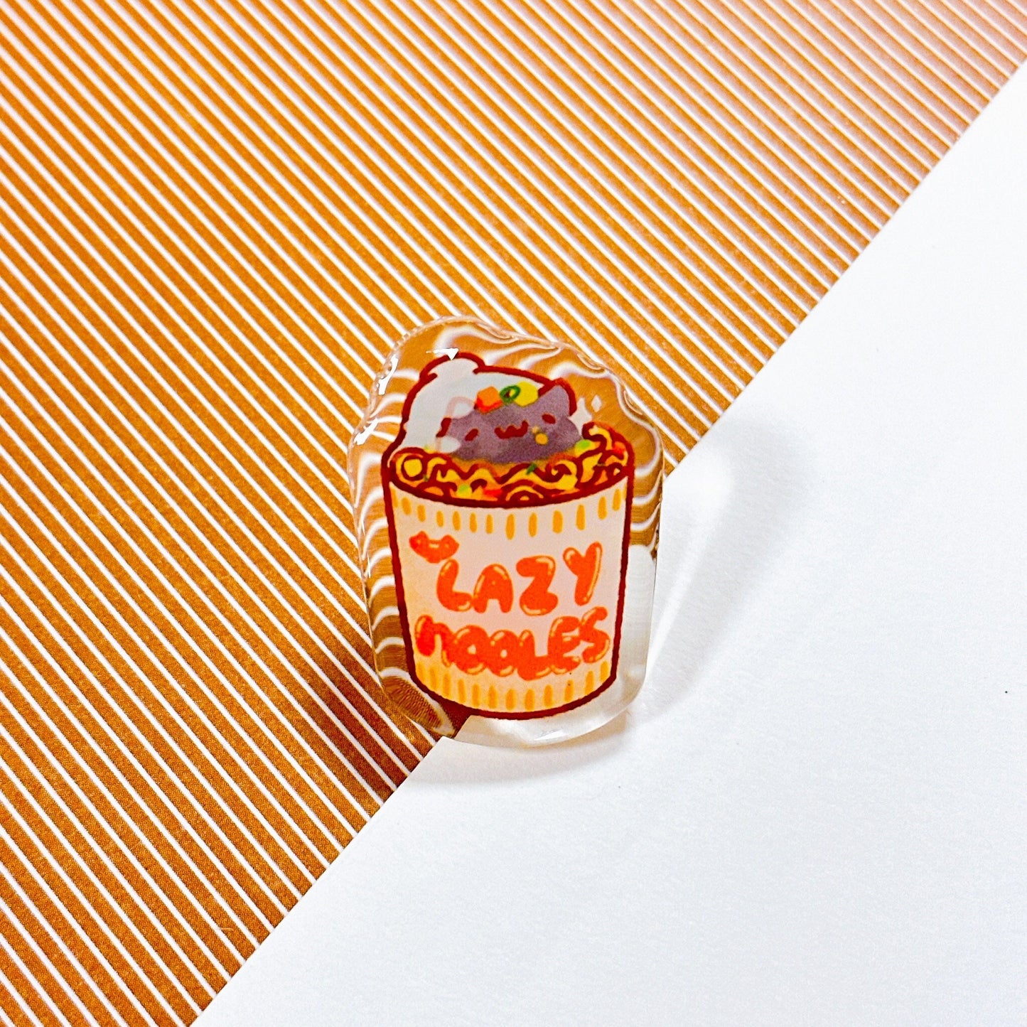 Cup Noodle Cat Pin