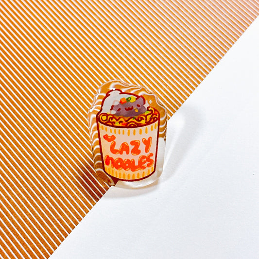 Cup Noodle Cat Pin