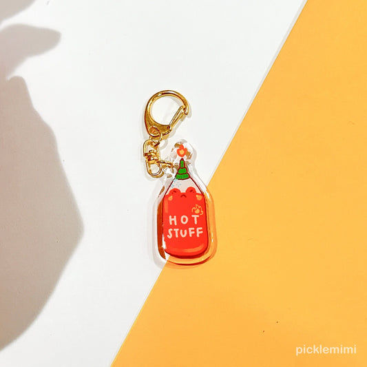 Hot Sauce Frog Keychain