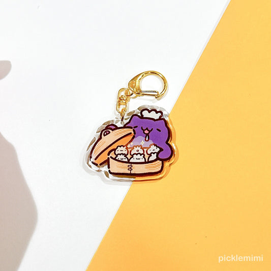 XLB Dumpling Cat Keychain