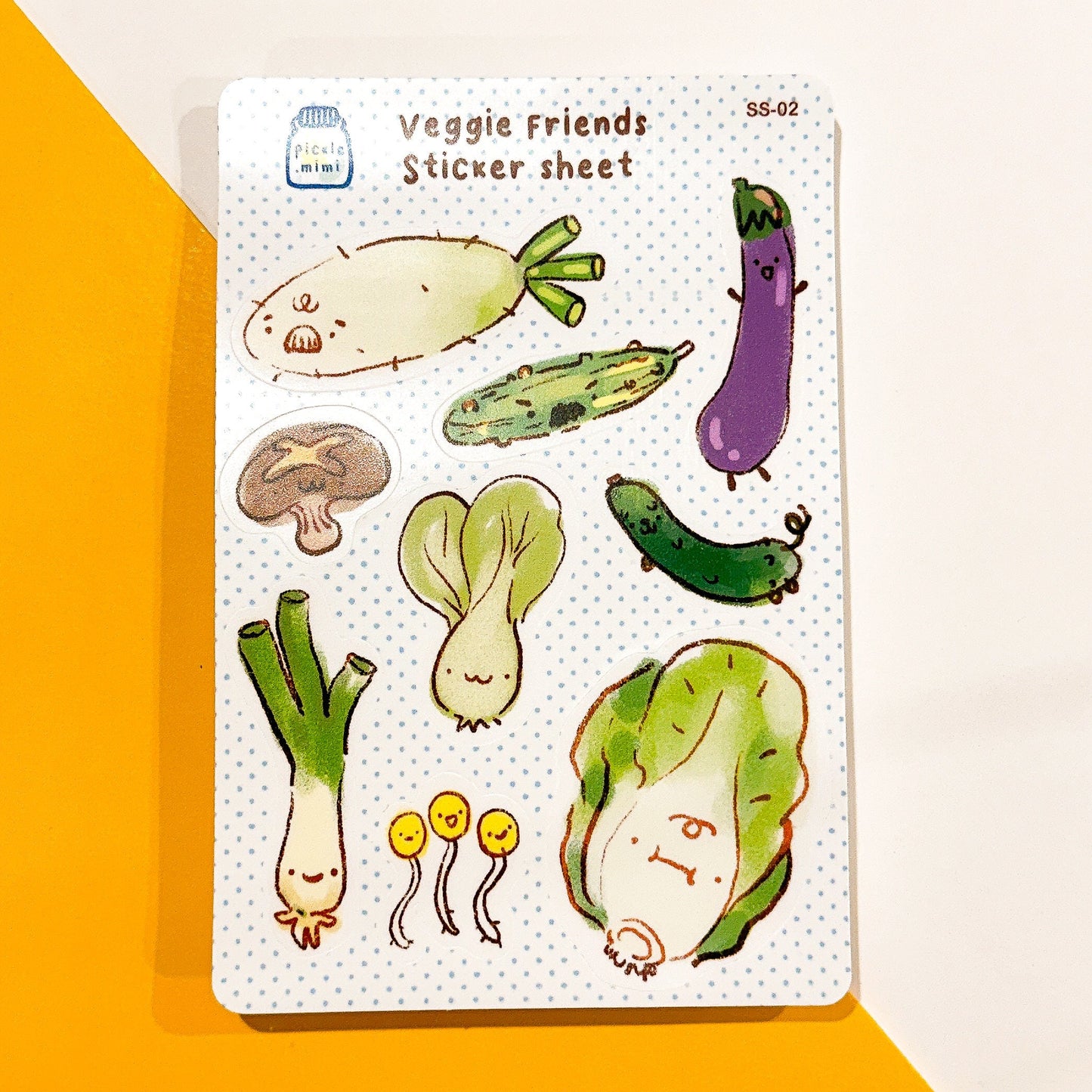 Asian Vegetable Sticker Sheet