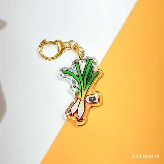 Negi Green Onion Keychain