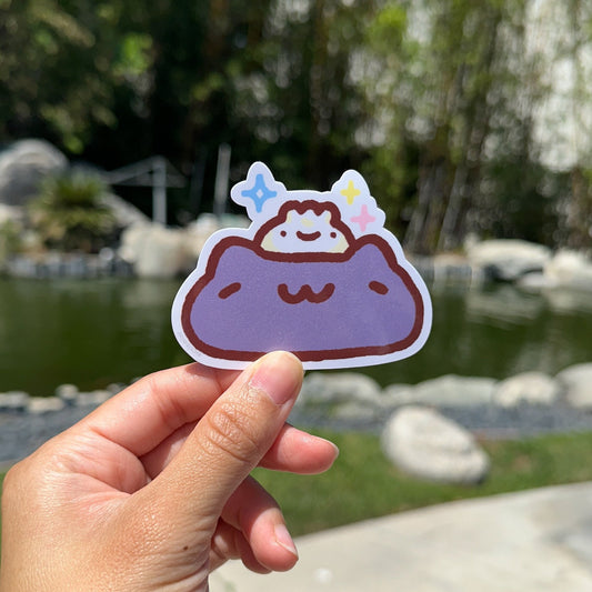 Bun Cat Vinyl Sticker