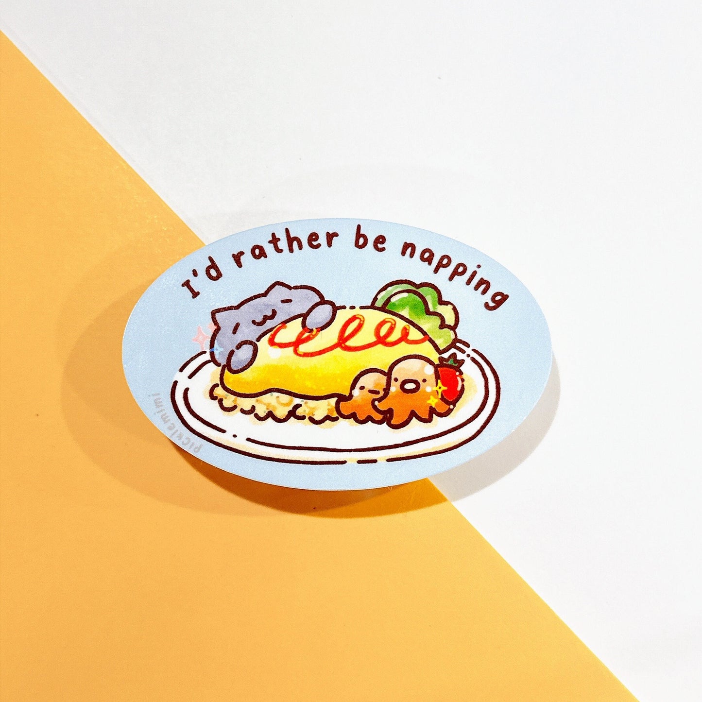 Omurice Cat Vinyl Sticker