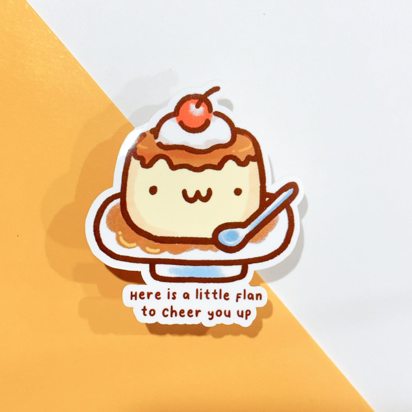 Flan Vinyl Sticker