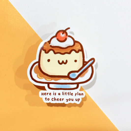 Flan Vinyl Sticker