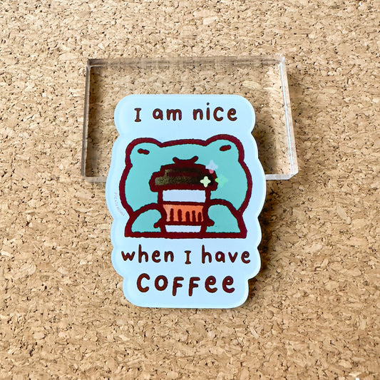 Coffee Frog Magnet