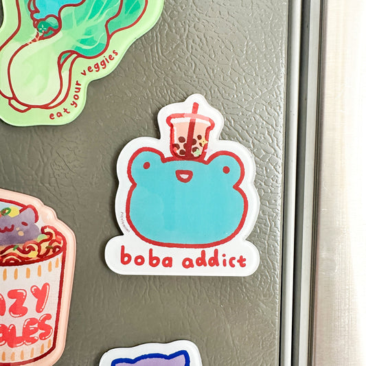 Boba Addict Frog Magnet
