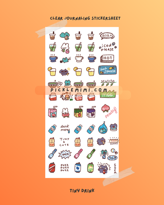 Tiny Drink Clear Sticker Sheet