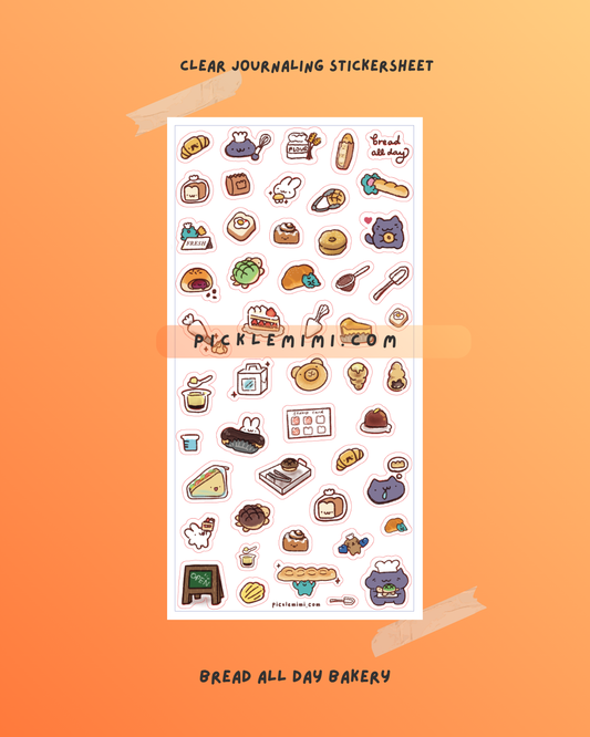 Bread All Day Clear Sticker Sheet