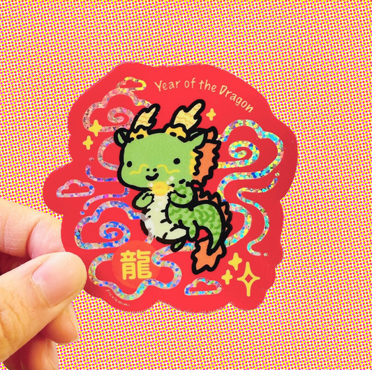Dragon Lunar New Year Holographic Vinyl Sticker