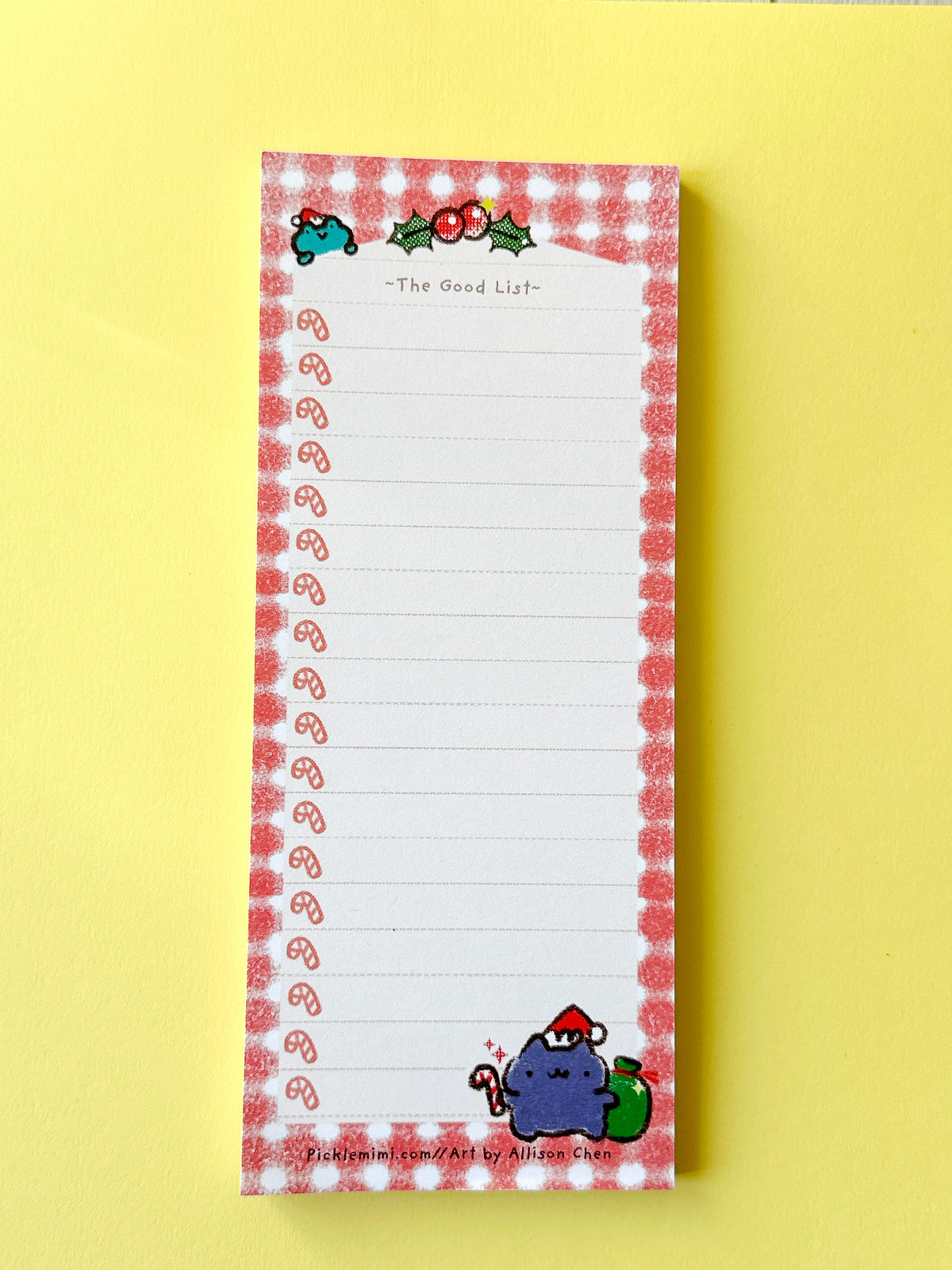 Christmas Shopping List Notepad