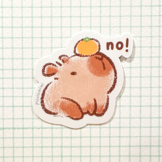 Capybara Vinyl Sticker - No