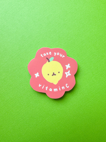 Lemon Vitamin C Vinyl Sticker
