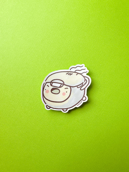 Running Ricecooker Holographic Vinyl Sticker