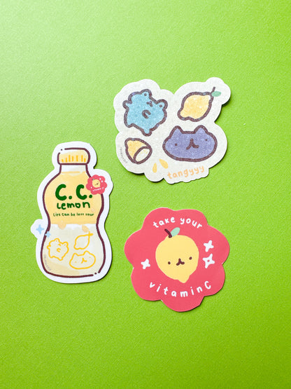 Tangy Lemon Vinyl Sticker