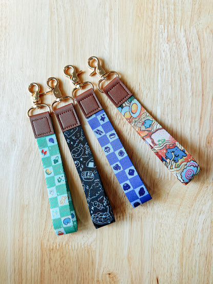 Green Foodie Veggie Wristlet Keychain Strap