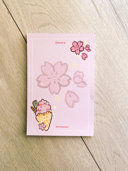 Sakura Ice Cream Notepad