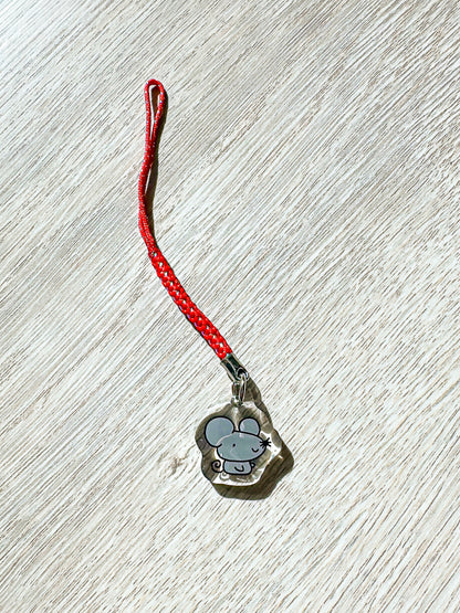 Zodiac Animal Mini Phone Charm - Year of the Rat Mouse