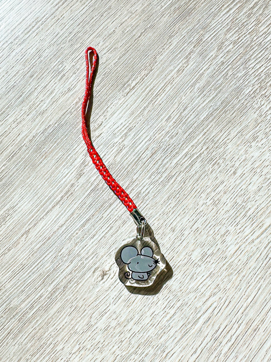 Zodiac Animal Mini Phone Charm - Year of the Rat Mouse
