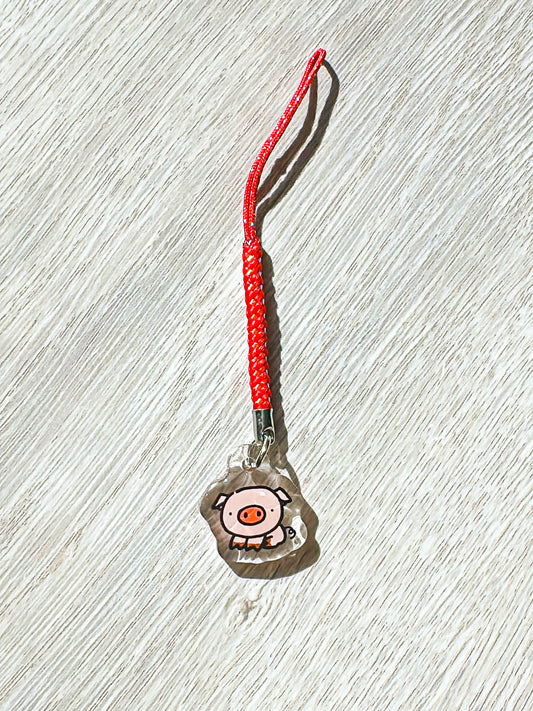 Zodiac Animal Mini Phone Charm - Year of the Pig