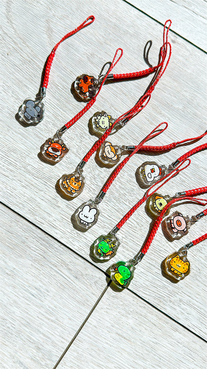 Zodiac Animal Mini Phone Charm - Year of the Cat (vietnamese)