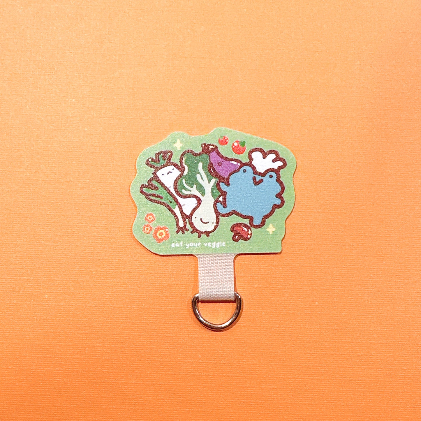 Veggie Frog Cell Phone Strap Attachment