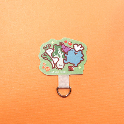 Veggie Frog Cell Phone Strap Attachment