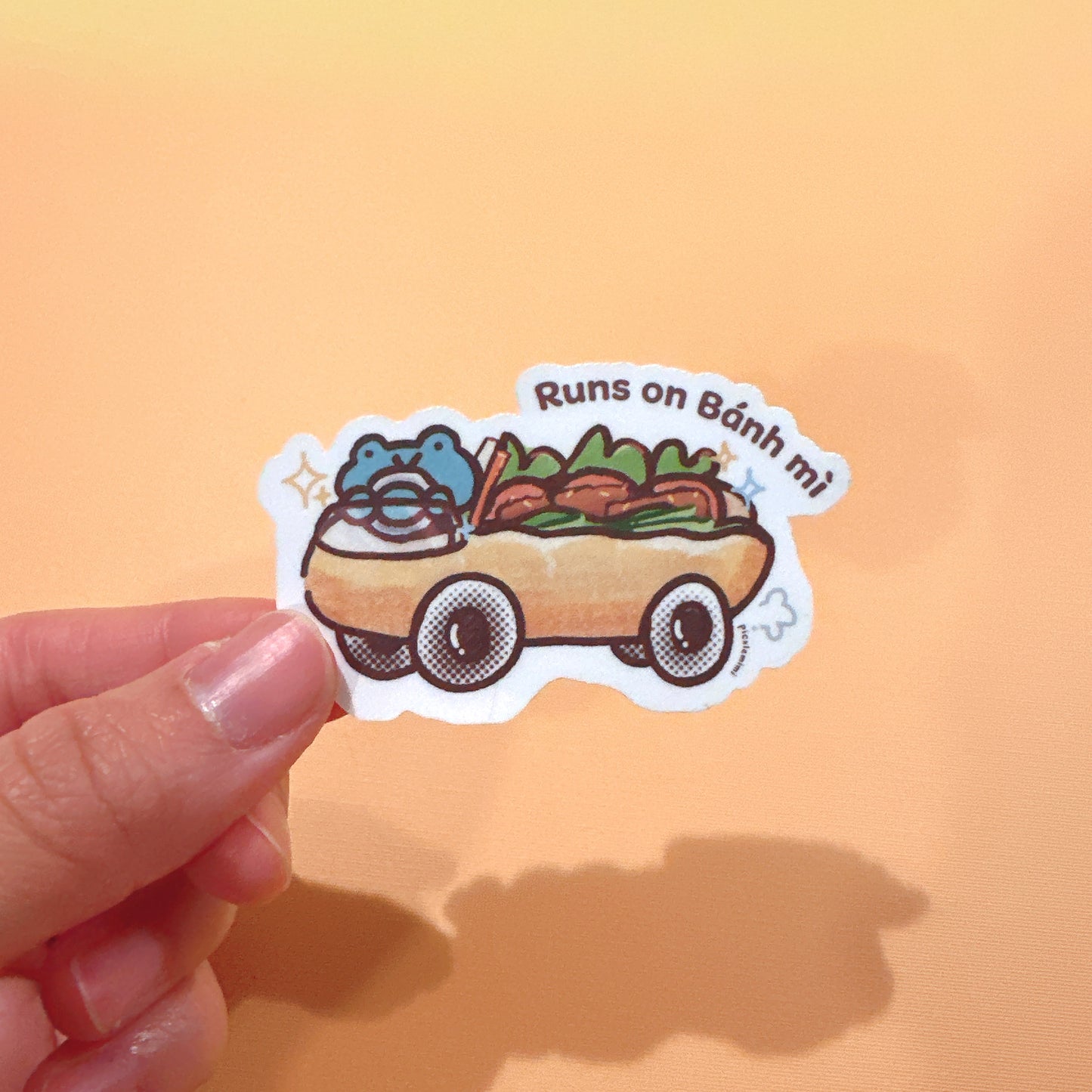 Banh Mi Frog Sandwich Vinyl Sticker