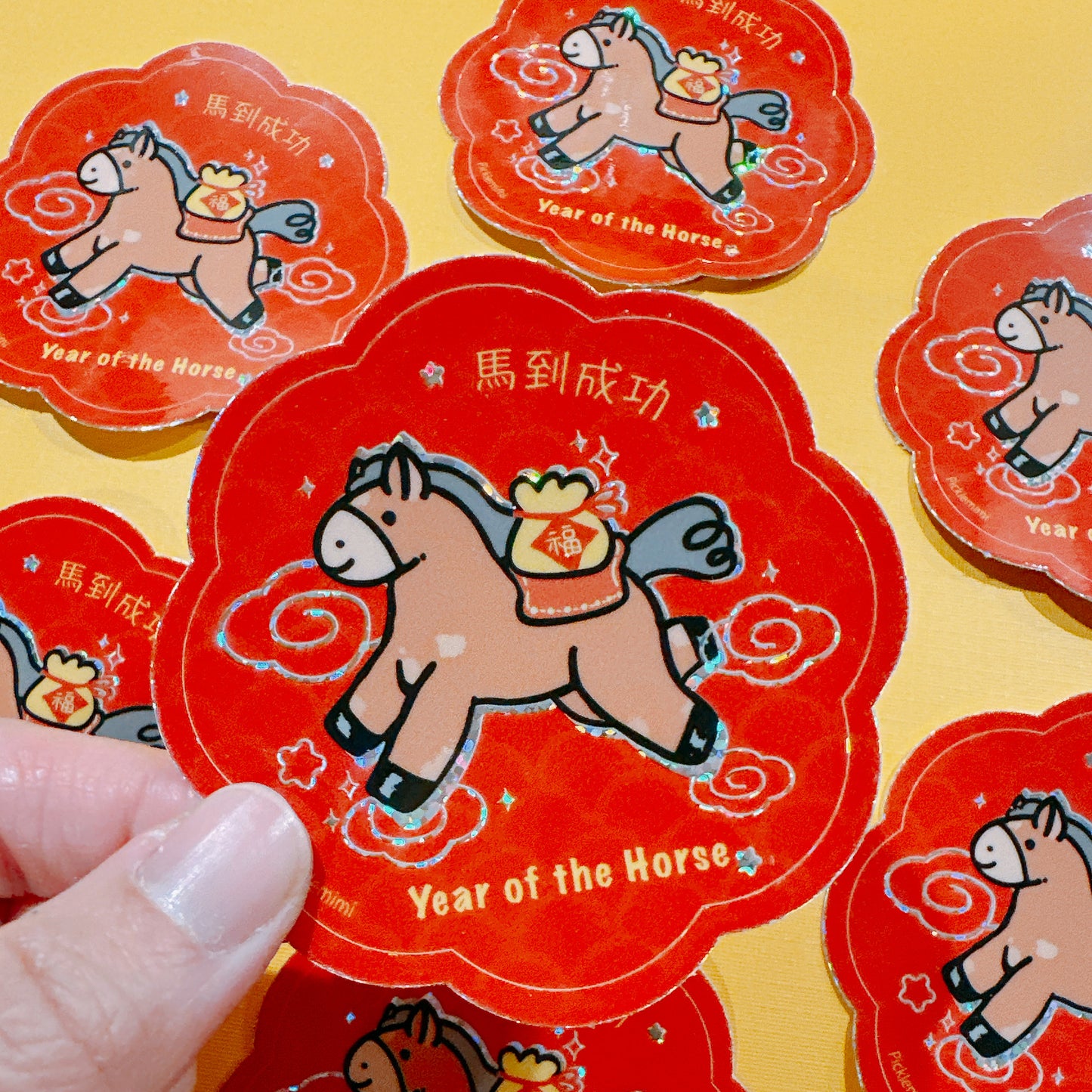 Year of the Horse Holographic Vinyl Sticker